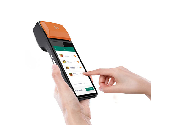 Android tout dans un système mobile tenu dans la main de position avec le terminal de Portable Cash Register d'imprimante